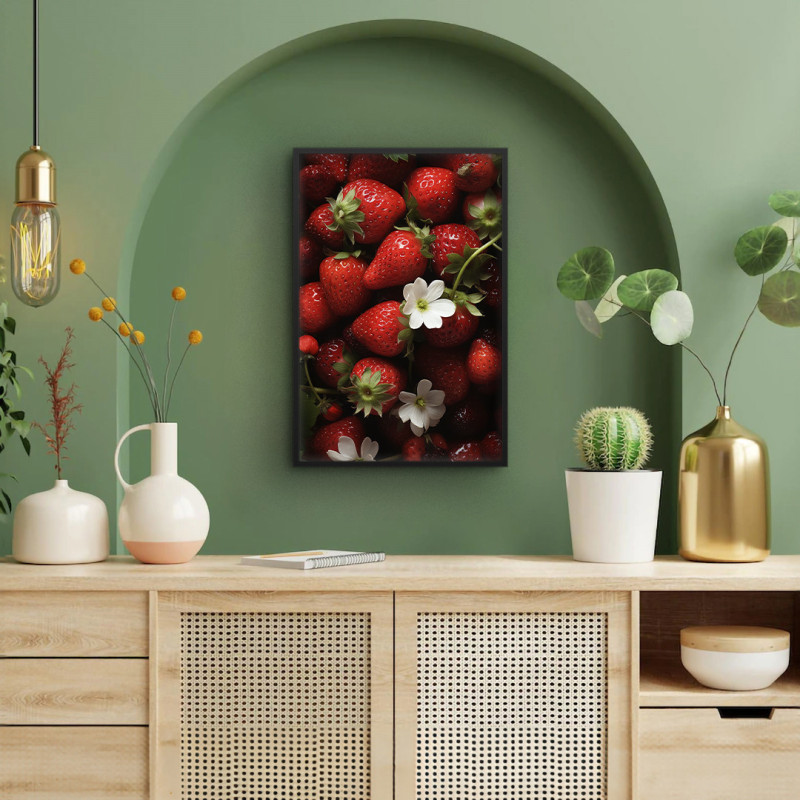 Quadro Decorativo Morangos