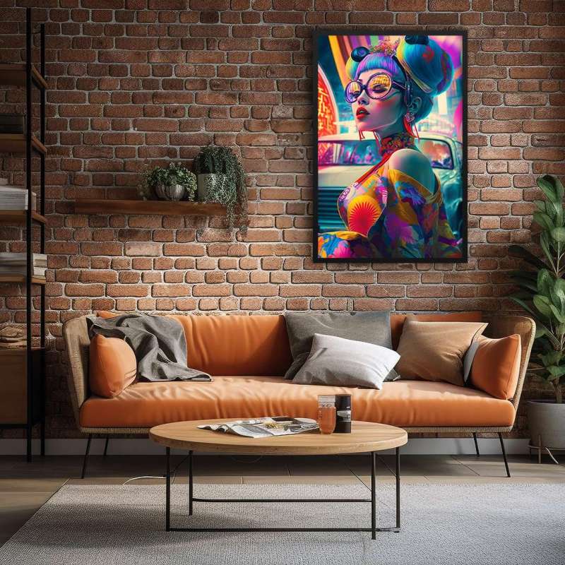 Quadro Decorativo Japonesa Moderna