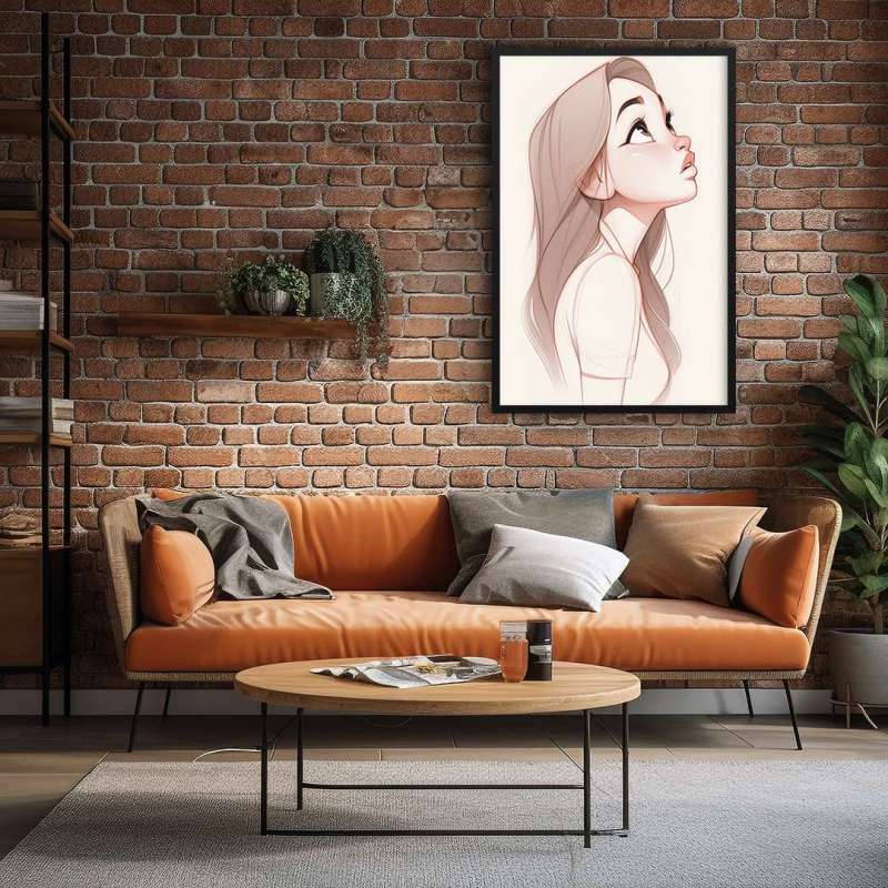 Quadro Decorativo Cartoon Girl