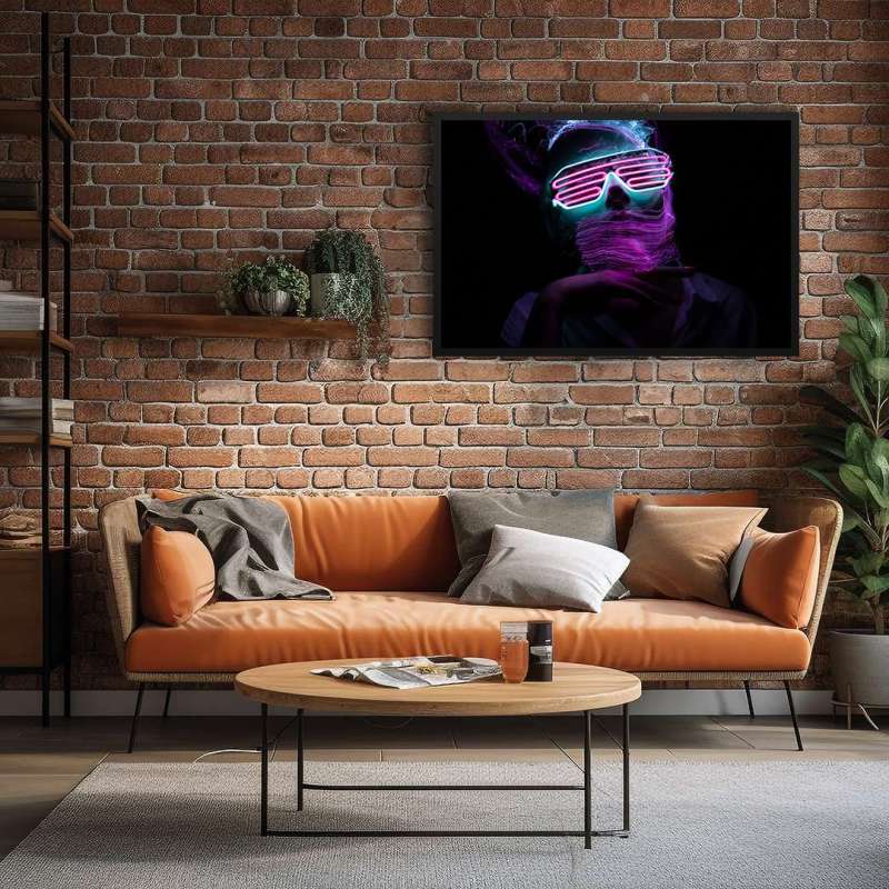 Quadro Decorativo Óculos Neon