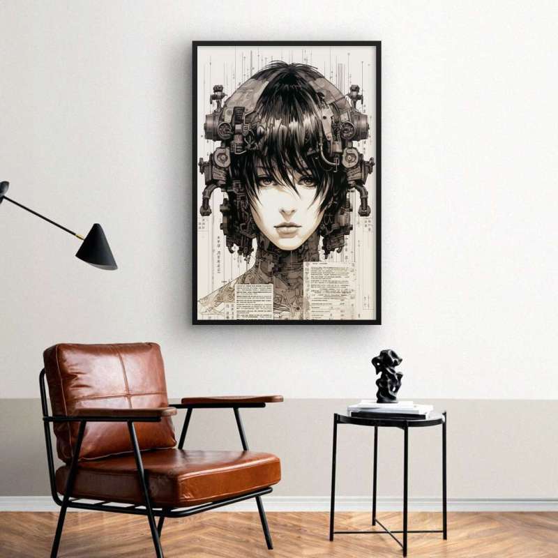 Quadro Decorativo Cyborg Japonês