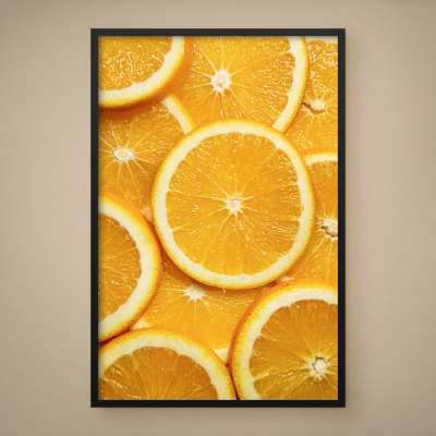 Quadro Decorativo Laranja em Fatias