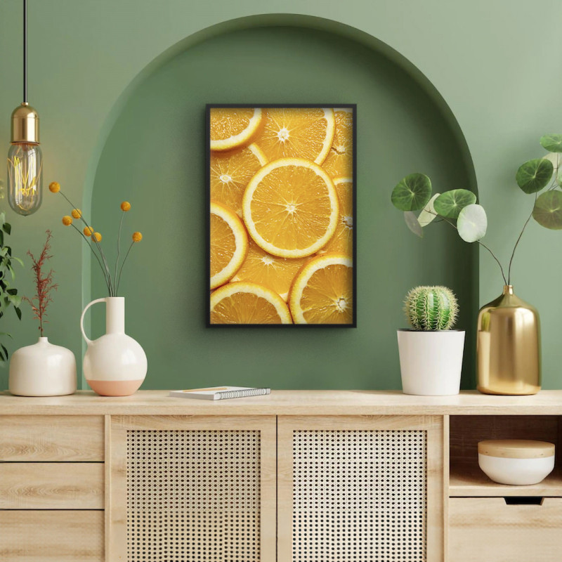 Quadro Decorativo Laranja em Fatias