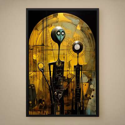 Quadro Decorativo Vitral Surrealista