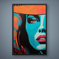 Quadro Decorativo Blue Woman