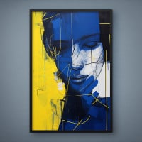 Quadro Decorativo Blue Face