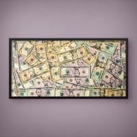 Quadro Decorativo Bitcoin em Mármore