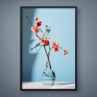 Quadro Decorativo Flores Laranja