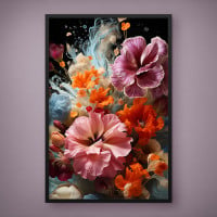 Quadro Decorativo Flores Fluídas I