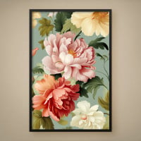 Quadro Decorativo Flores Fluídas II