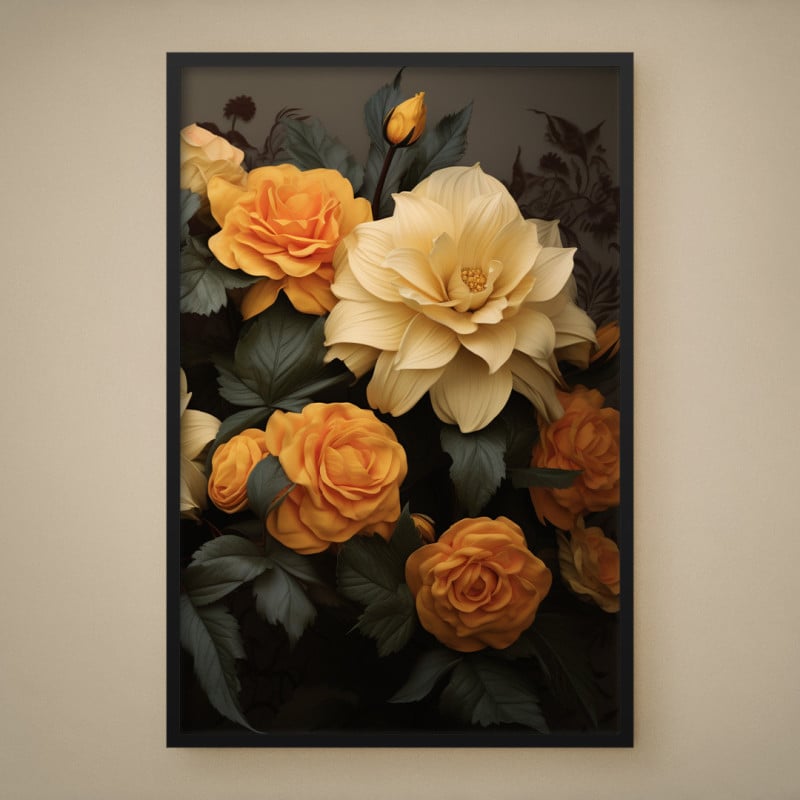 Quadro Decorativo Flores Amarelas I