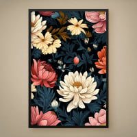 Quadro Decorativo Flores Brancas