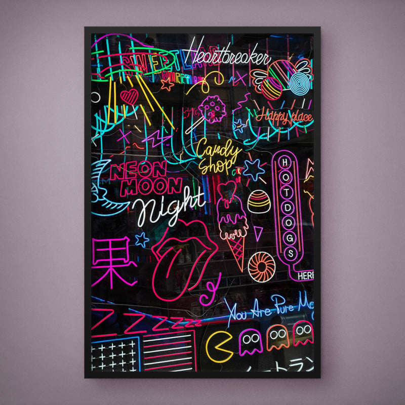 Quadro Decorativo Conjunto Neon