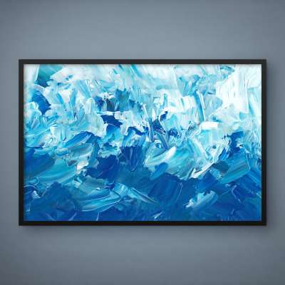 Quadro Decorativo Abstrato Blue Wave