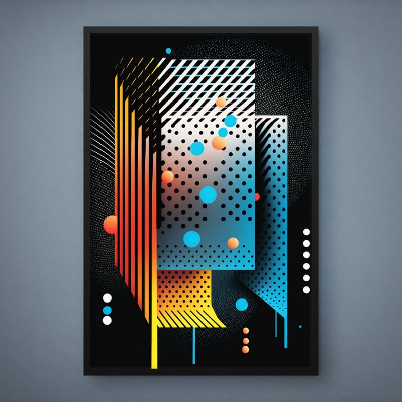 Quadro Decorativo Abstrato New 80s