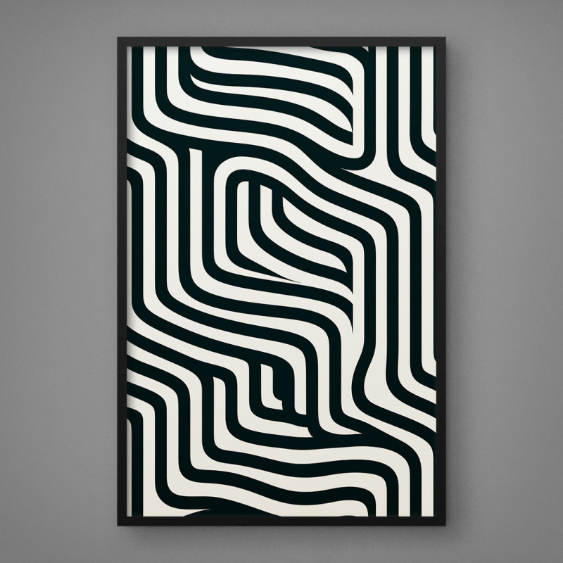 Quadro Decorativo Abstrato Padronagem Zebra