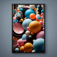 Quadro Decorativo Abstrato Bubble 3D