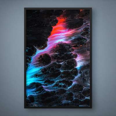 Quadro Decorativo Abstrato Tons Neon III