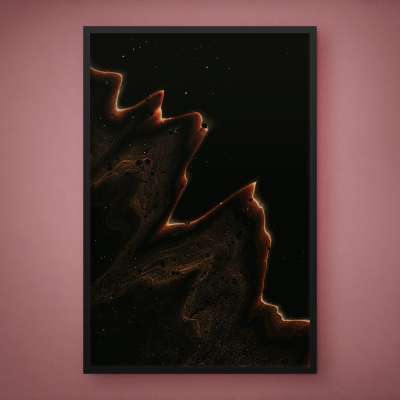 Quadro Decorativo Abstrato Shining Lava