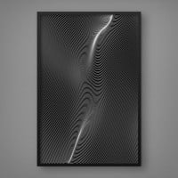 Quadro Decorativo Abstrato Ondas Metalizadas