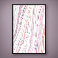 Quadro Decorativo Abstrato Suminagashi Colorful III