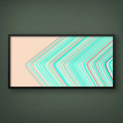 Quadro Decorativo Geométrico Linhas Fluidas