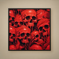 Quadro Decorativo Red Skull