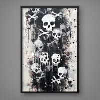 Quadro Decorativo Red Skull