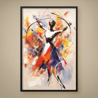 Quadro Decorativo Bailarina Expressiva