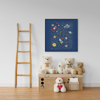 Quadro Decorativo Infantil Gatonautas