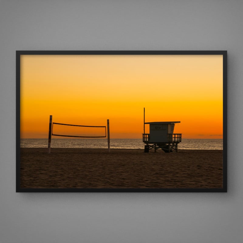 Quadro Decorativo Entardecer na Praia