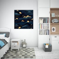 Quadro Decorativo Infantil Céu Estrelado