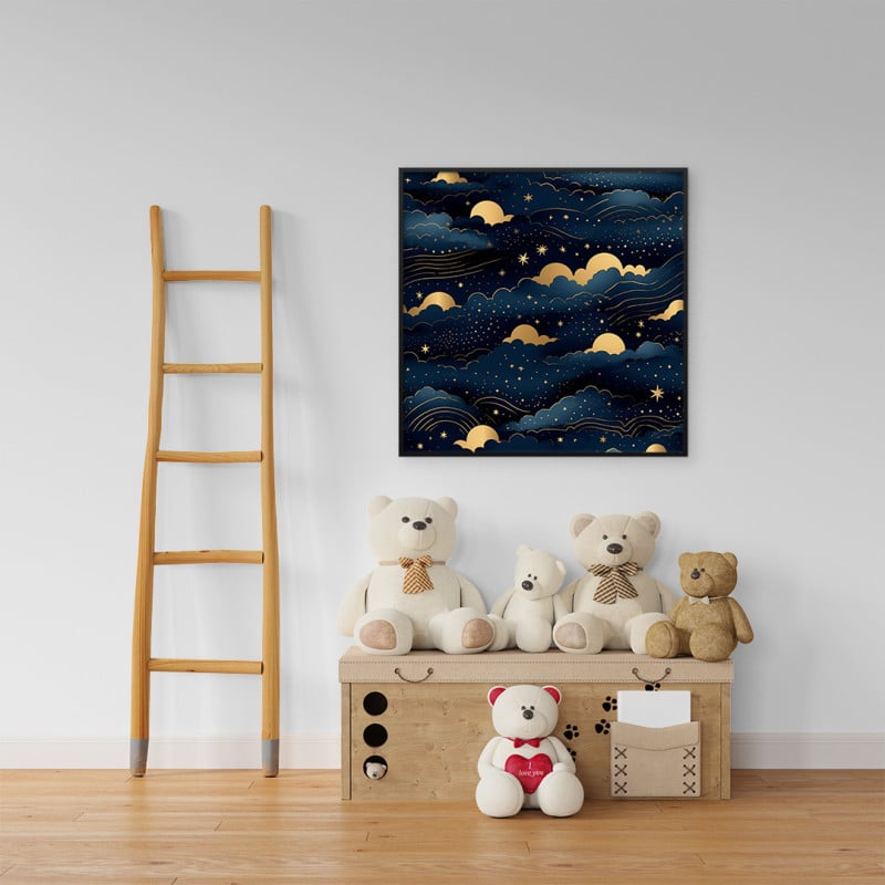 Quadro Decorativo Infantil Céu Estrelado