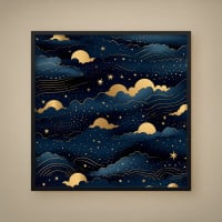 Quadro Decorativo Infantil Céu Estrelado