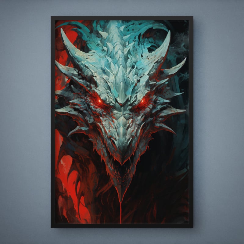 Quadro Decorativo Dragão Feroz