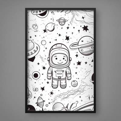 Quadro Decorativo Infantil Astronauta