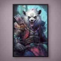 Quadro Decorativo Urso Bárbaro