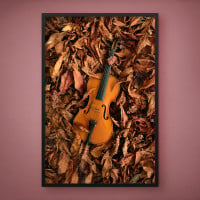 Quadro Decorativo Close no Violino