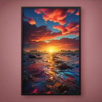 Quadro Decorativo Pôr do Sol no Rio