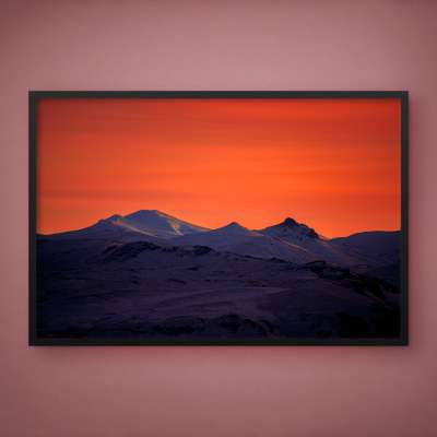 Quadro Decorativo Por do Sol das Montanhas