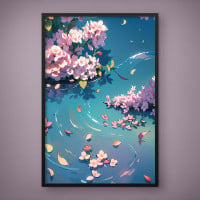 Quadro Decorativo Rio com Flores I