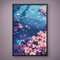 Quadro Decorativo Rio com Flores I