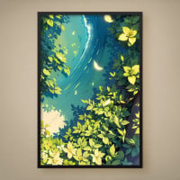 Quadro Decorativo Rio com Flores III