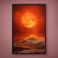 Quadro Decorativo Lua de Sangue