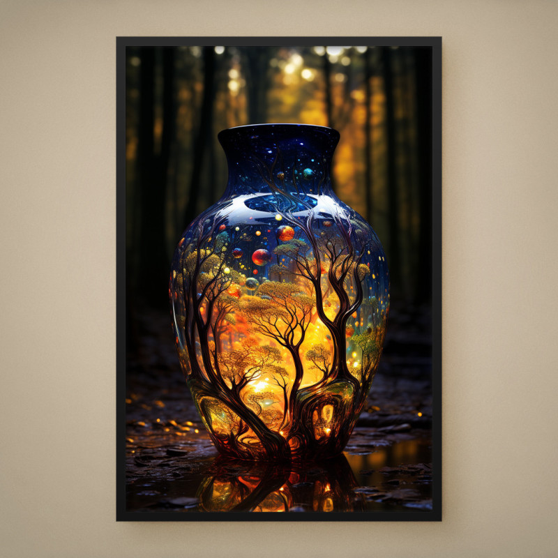 Quadro Decorativo Vaso Luminoso