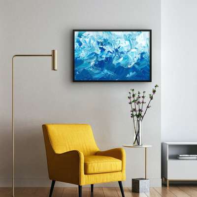 Quadro Decorativo Abstrato Blue Wave