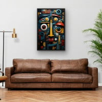 Quadro Decorativo Abstrato Cyber Face