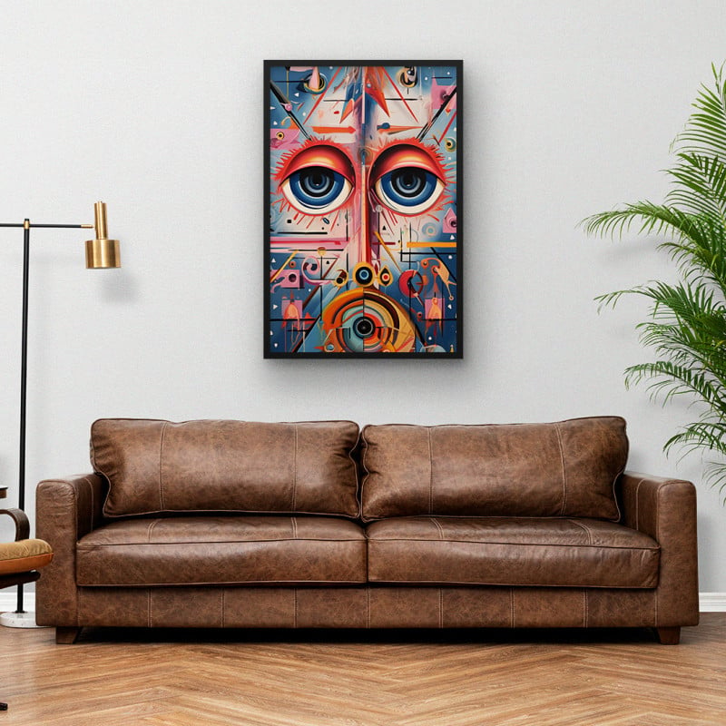 Quadro Decorativo Abstrato Psycho Face