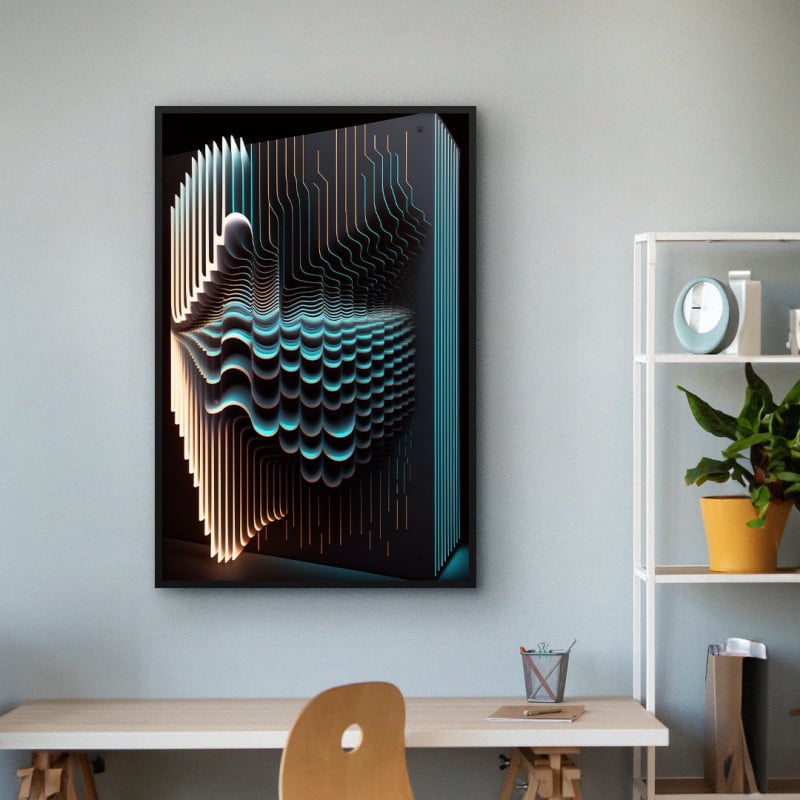 Quadro Decorativo Abstrato Sound Wave