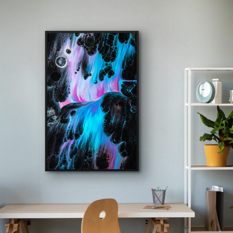 Quadro Decorativo Abstrato Tons Neon I